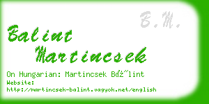 balint martincsek business card